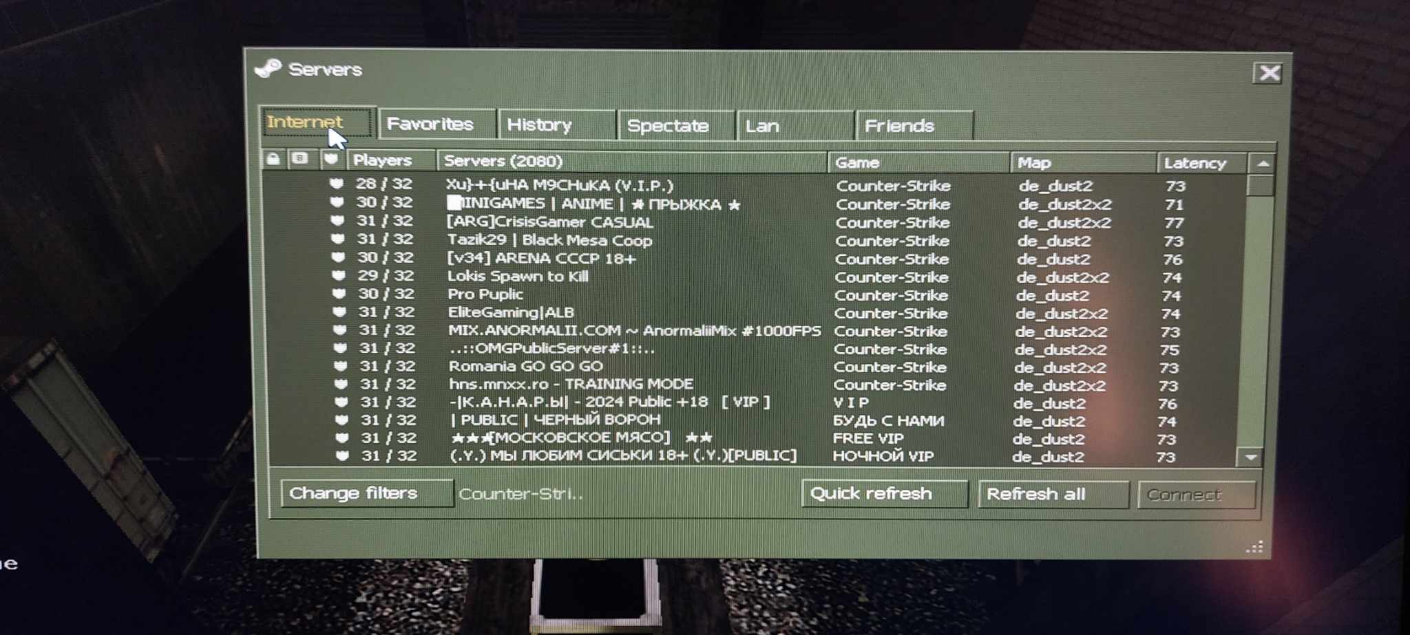 CS 1.6 Servers List Not Showing? - CS 1.6 servers